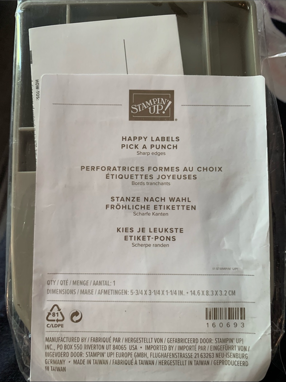 Stampin' Up! Happy Labels Pick a Punch ~ New 1/2 3/4 1 Inch Slots